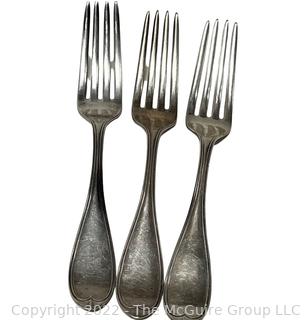 Fourteen (14) Pieces of Sterling Silver Flatware, Some Made by Henderson.  588 grams. 