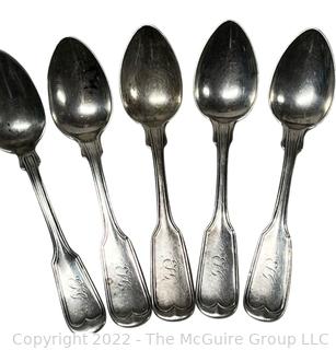 Fourteen (14) Pieces of Sterling Silver Flatware, Some Made by Henderson.  588 grams. 