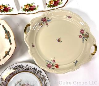 Four (4) Porcelain Serving Dishes and Platters