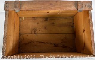 11 x 21 x 13"T Kennedys Wooden Biscuit Box with Decal "Favorite Milk Biscuit"