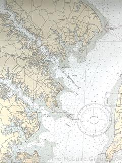 31 x 45" U.S. Coast Guard Map of the Eastern Shore of Maryland. Map# 550. From Herring Bay to Magothy River 