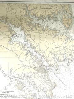 31 x 45" U.S. Coast Guard Map of the Eastern Shore of Maryland. Map# 550. From Herring Bay to Magothy River 