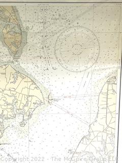 31 x 45" U.S. Coast Guard Map of the Eastern Shore of Maryland. Map# 550. From Herring Bay to Magothy River 