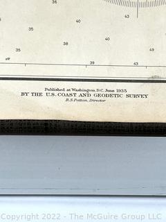 31 x 45" U.S. Coast Guard Map of the Eastern Shore of Maryland. Map# 550. From Herring Bay to Magothy River 