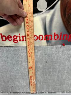 Ronald Reagan Poster "We Begin Bombing in Five Minutes".  Condition fair 23 x 35" 