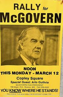 11 x 17" Presidential Campaign Poster of George McGovern 