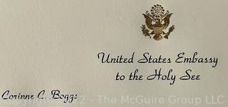 250 Sheets of Official U.S. Embassy/Vatican Stationary and 150 Envelopes 