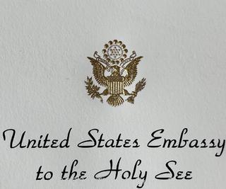 250 Sheets of Official U.S. Embassy/Vatican Stationary and 150 Envelopes 