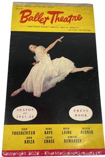 1947-48 Season Press Book of NY's Ballet Theatre Inc. 