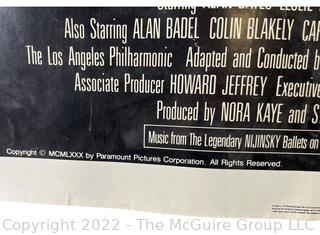 27 x 41" Paramount Pictures Promotional Paper Broadside of the 1970 Movie "Nijinsky" Starring Alan Bates and Leslie Browne