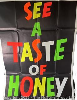 41 x 55" Promotional Paper Broadside of "See A Taste of Honey" at Washington DC's National Theatre. Circa 1960's