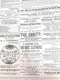 1880 Washington DC's National Theatre publication "The Programme".  Approx. 15 weeks 