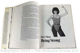 (6) Books including two small leatherbound volumes (only 1 shown) and Jane Fonda's Workout Book