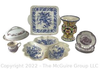 Group of Porcelain China Serving Pieces Including Wedgwood and Johnson Bros. 