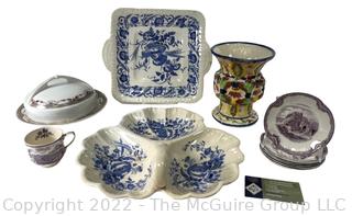 Group of Porcelain China Serving Pieces Including Wedgwood and Johnson Bros. 