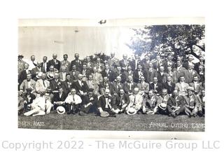 16 x 44"W B&W Photo of the 1914 Outing of the Essex County Board of Trade Club Membership, Merrimac Valley Country Club, Methuen, Mass.  