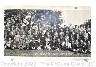 16 x 44"W B&W Photo of the 1914 Outing of the Essex County Board of Trade Club Membership, Merrimac Valley Country Club, Methuen, Mass.  