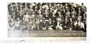 16 x 44"W B&W Photo of the 1914 Outing of the Essex County Board of Trade Club Membership, Merrimac Valley Country Club, Methuen, Mass.  