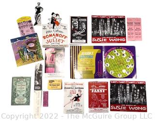 Vintage Theatre Ephemera from Broadway and The National Theatre WDC