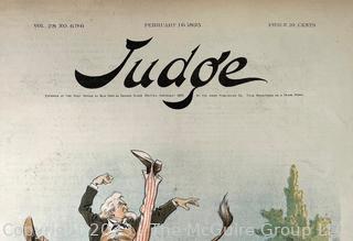 Judge Magazine Cover The Republican Humor Magazine, February 16, 1895. Artist Gillam