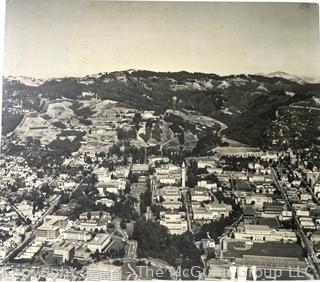 Black & White Arial Photo of City 17 1/2 x 21 1/2" 