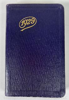  Personal Soft Cover Diary 1929