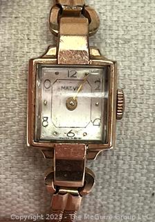 Ladies Marvin 17 Jewel Wrist Watch in 14k Gold Case. Untested