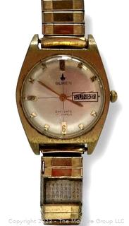 Buren 17 Jewels Automatic Day Date Men's Wrist Watch with Calendar Inlay. Expansion Watch Band 