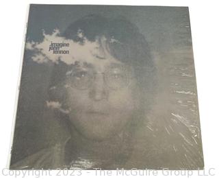 Vinyl Record Album Cover:  John Lennon, "Imagine", Apple Records, 1971. Poster and picture of Lennon (Note: Missing Vinyl Record - Cover Only). 