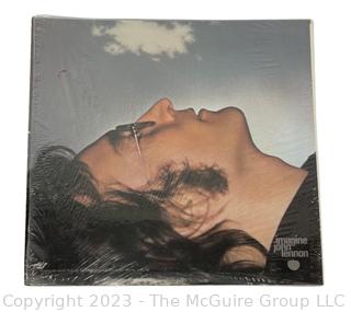 Vinyl Record Album Cover:  John Lennon, "Imagine", Apple Records, 1971. Poster and picture of Lennon (Note: Missing Vinyl Record - Cover Only). 