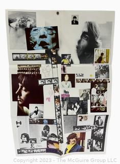 Vinyl Record Album: "The Beatles" White Album on White Vinyl Double Album with Four (4) Pictures of Band Members and Poster. Capitol Records 1978. Discoloration to both records SN# SEBX-4-11841