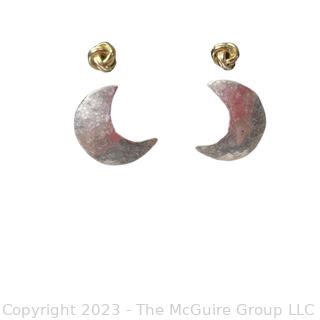 Two (2) Pairs of Sterling Silver Pierced Earrings. 