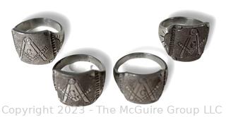 Four (4) Men's Masonic Rings