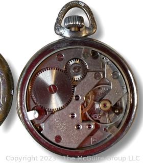 Majestime Swiss Made Pocket Watch Railroad Open Face 17 Jewels 