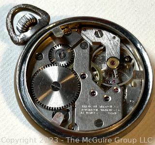 Majestime Swiss Made Pocket Watch Railroad Open Face 17 Jewels 