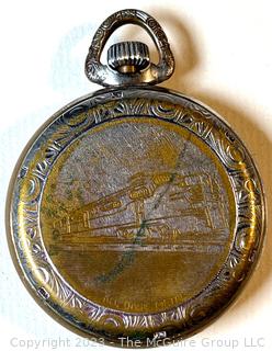 Majestime Swiss Made Pocket Watch Railroad Open Face 17 Jewels 