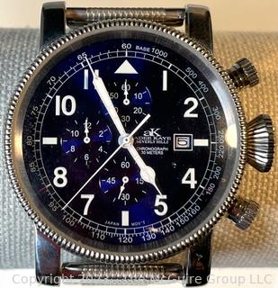 Adee Kaye Beverly Hills Blue Chronograph Men's Wristwatch