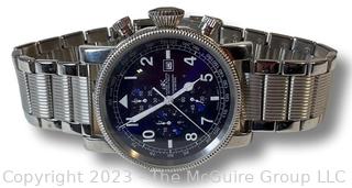 Adee Kaye Beverly Hills Blue Chronograph Men's Wristwatch