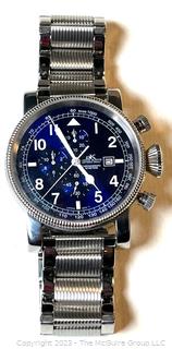 Adee Kaye Beverly Hills Blue Chronograph Men's Wristwatch