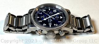 Adee Kaye Beverly Hills Blue Chronograph Men's Wristwatch