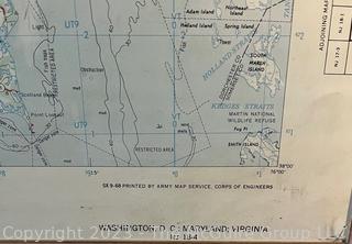 Framed 1968 US Army Corp of Engineers Plastic Topographical Map of Washington DC and Surrounding Areas. 22" x 32"