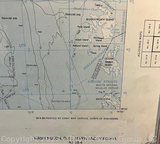 Framed 1968 US Army Corp of Engineers Plastic Topographical Map of Washington DC and Surrounding Areas. 22" x 32"