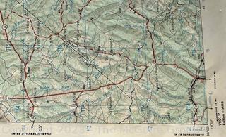 Framed 1968 US Army Corp of Engineers Plastic Topographical Map of Washington DC and Surrounding Areas. 22" x 32"