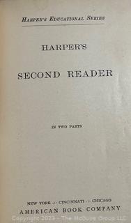 Three (3) Antique School Readers, 19th Century