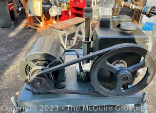 Welch DuoSeal 1400 Belt Driven Vacuum Pump on Rolling Cart