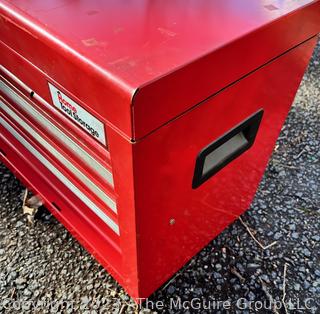 Red Craftsman Home Tool Storage Box with Tools. 26" x 12"x 16".