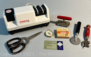 Electric Knife Sharpener, Compass and Kitchen Tools