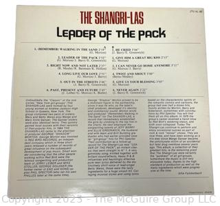 Vinyl Record Album: The Shangri-Las, "Leader of the Pack", 1981.