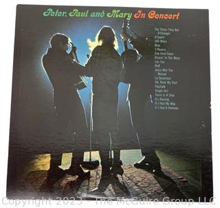 Vinyl Record Album: Peter, Paul And Mary Double Album, "In Concert", Warner Bros Records. 1964