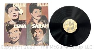 Vinyl Record Album: Billie, Ella, Lena, Sarah, "Billie, Ella, Lena, Sarah!", Columbia Records. 1980